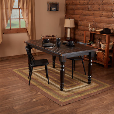 Tea Cabin Jute Braided Rug Rect 5'x8' with Rug Pad VHC Brands